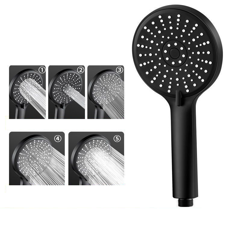 High Pressure Shower Head Handheld - Kepala Pancuran Hitam dengan 5 Mode,