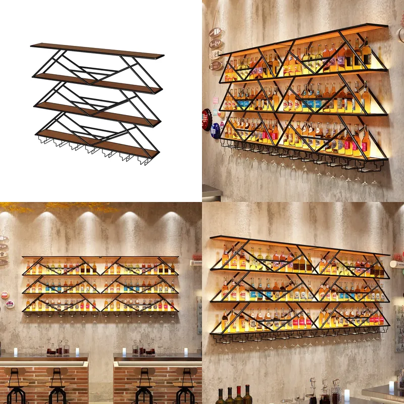 Storage & Organization - Rak Anggur Dinding dari Besi Tempa,