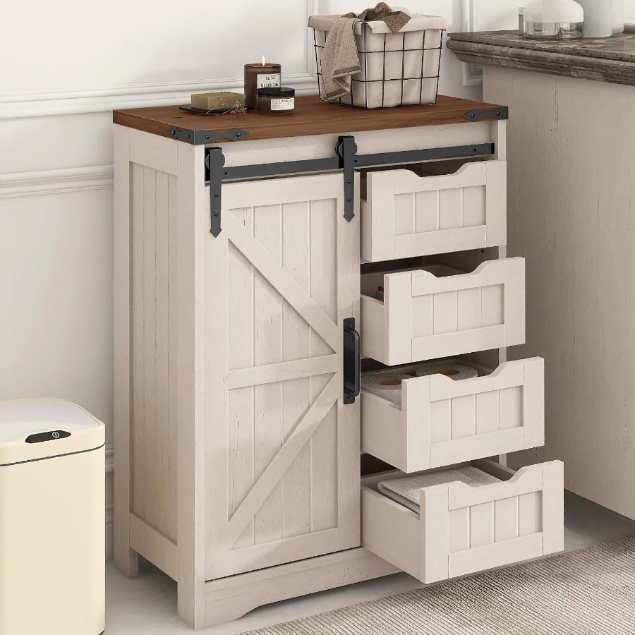 Storage & Organization - Lemari penyimpanan kamar mandi bergaya rumah