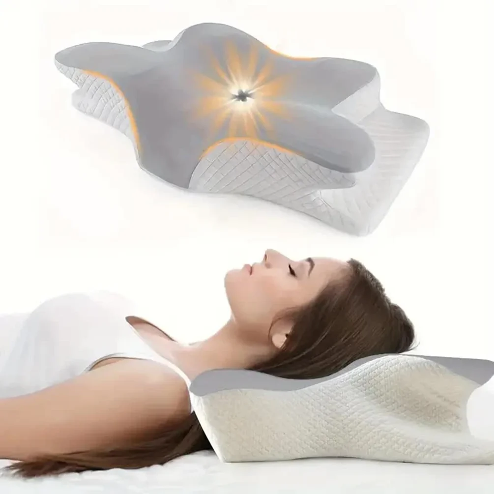 Memory Foam Orthopedic Pillow Neck Pain - Bantal Busa Memori Berbentuk Kupu-kupu, Bantal