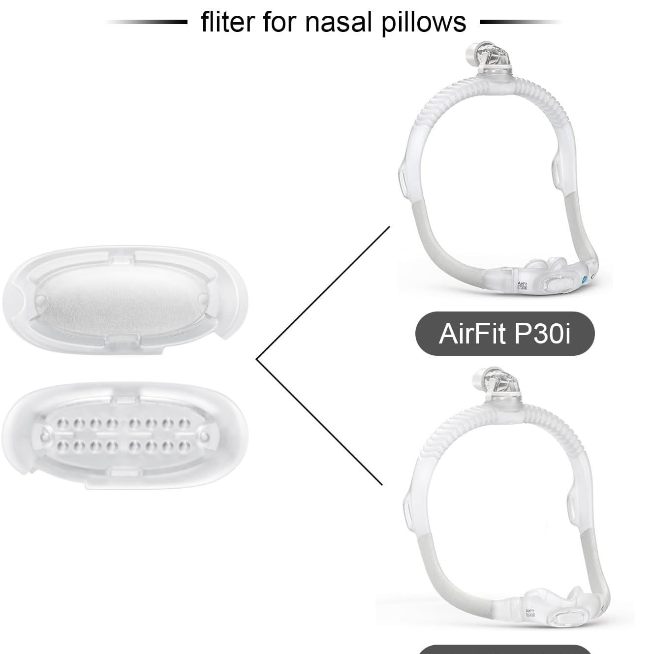Anti Snore Contour Pillow - 10-30 Paket Bantalan Hidung Pengganti AirFit