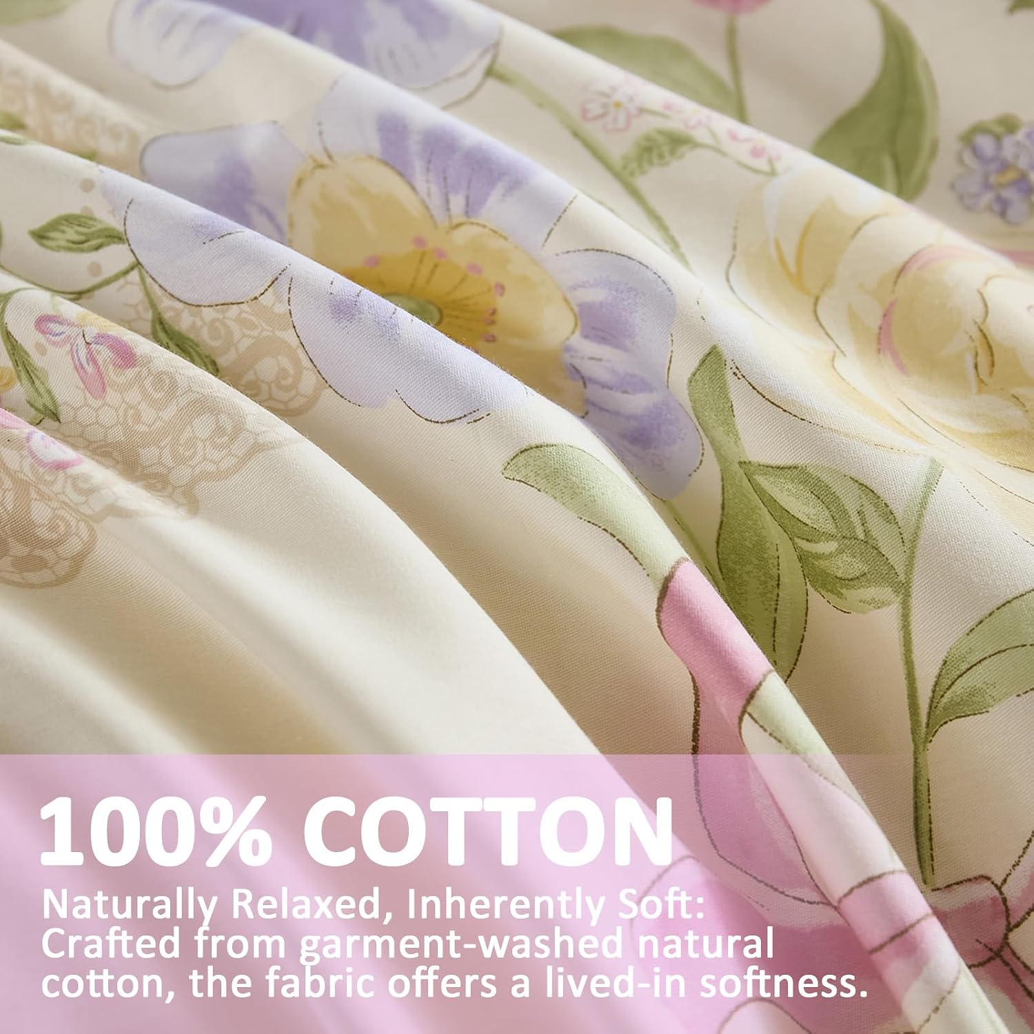 Sprei Selimut Motif Bunga Ukur - Aesthetic Floral Duvet Cover ulasan dan harga