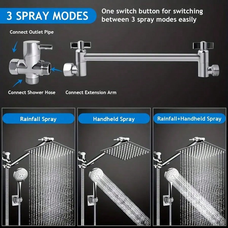 Kepala Pancuran Air Bertekanan - High Pressure Shower Head Handheld ulasan dan harga