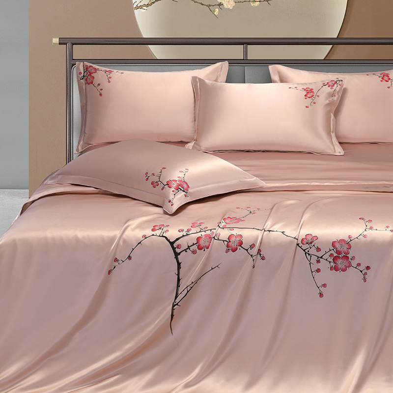 Set Seprai Bunga Sutra Murbei  - Aesthetic Floral Duvet Cover ulasan dan harga