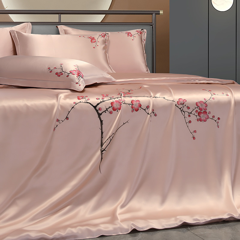 Set Seprai Bunga Sutra Murbei  - Aesthetic Floral Duvet Cover ulasan dan harga
