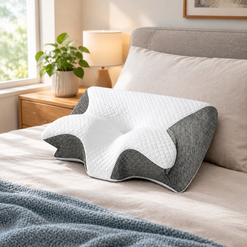 Bantal Leher Ortopedi Berbahan - Memory Foam Orthopedic Pillow Neck Pain ulasan dan harga