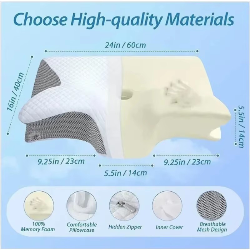 Bantal Leher Ortopedi Berbahan - Memory Foam Orthopedic Pillow Neck Pain ulasan dan harga