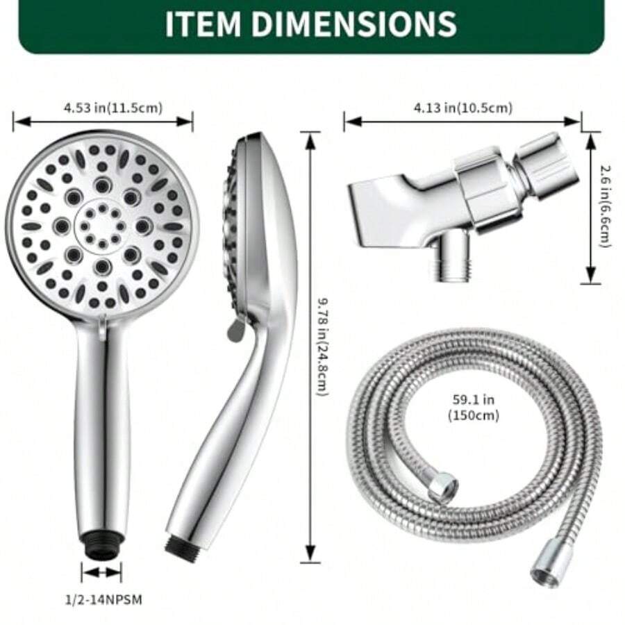 Kepala Pancuran dengan 6 Mode  - High Pressure Shower Head Handheld ulasan dan harga