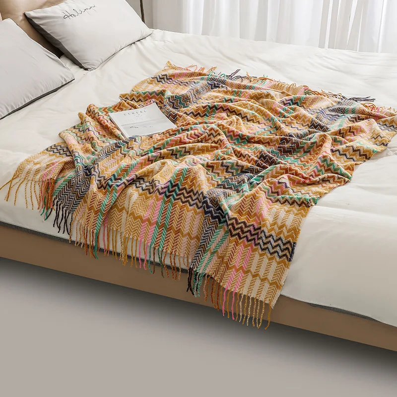 Selimut bergaya Boho dengan mo - Boho Throw Blanket Fringe ulasan dan harga